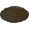 Ekena Millwork Pompeii Ceiling Medallion (Fits Canopies up to 2"), Hand-Painted Brass, 18 7/8"OD x 1 1/2"P CM18POBRS - alternate 2